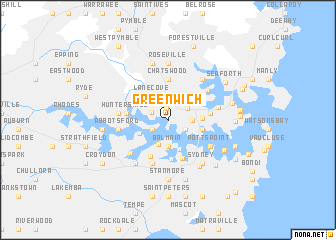 map of Greenwich