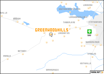 map of Greenwood Hills