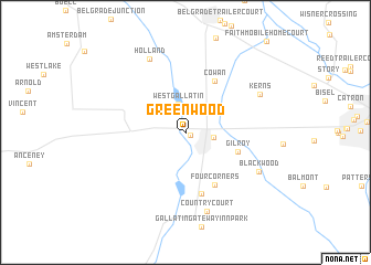 map of Greenwood