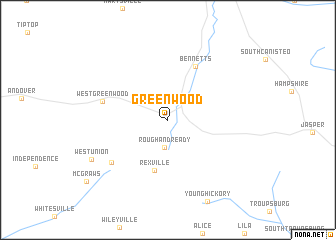 map of Greenwood