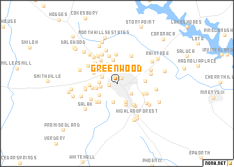 map of Greenwood