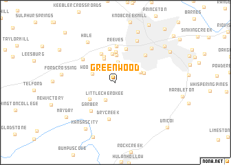 map of Greenwood