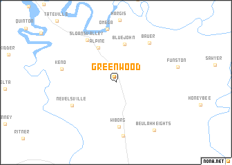 map of Greenwood