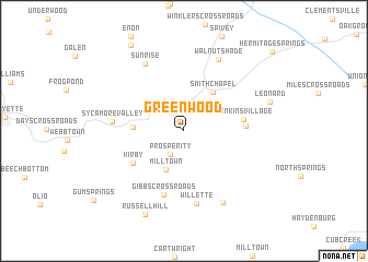 map of Greenwood