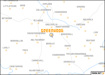 map of Greenwood