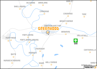 map of Greenwood