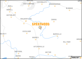 map of Greenwood