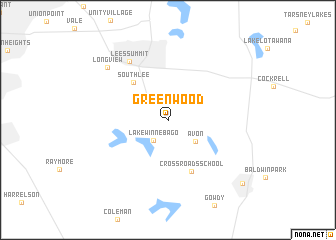 map of Greenwood