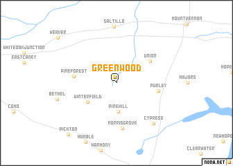 map of Greenwood