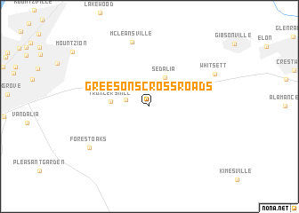 map of Greesons Crossroads