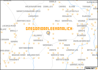 map of Gregorio Arlee Mañalich