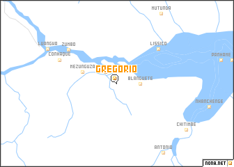 map of Gregório