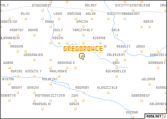 map of Gregorowce