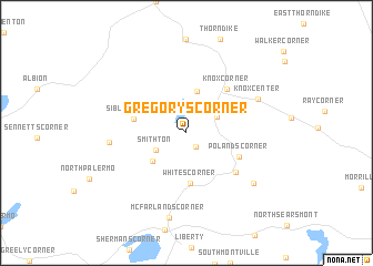 map of Gregorys Corner