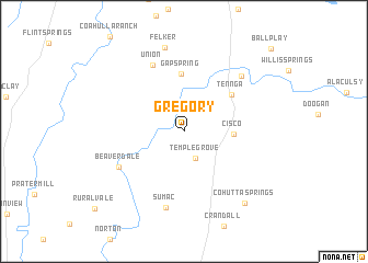 map of Gregory