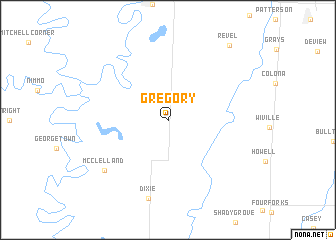 map of Gregory
