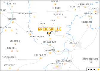 map of Greigsville