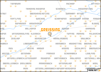 map of Greißing