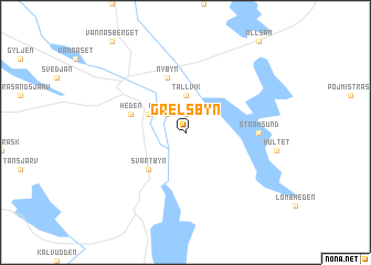 map of Grelsbyn