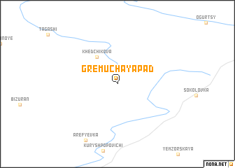 map of Gremuchaya Pad\