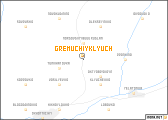 map of Gremuchiy Klyuch