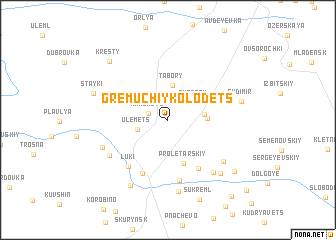 map of Gremuchiy Kolodets