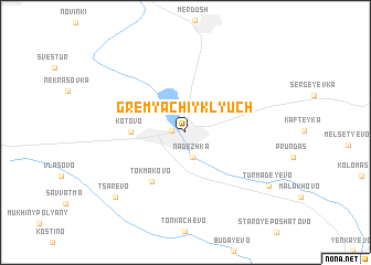 map of Gremyachiy Klyuch