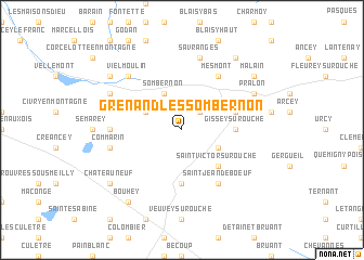 map of Grénand-lès-Sombernon