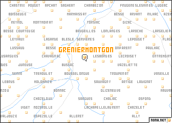 map of Grenier-Montgon