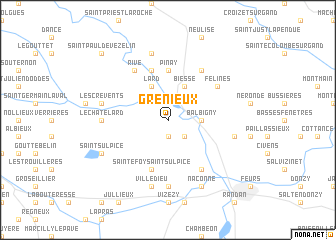 map of Grénieux