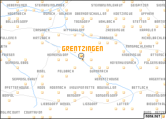 map of Grentzingen