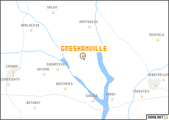 map of Greshamville