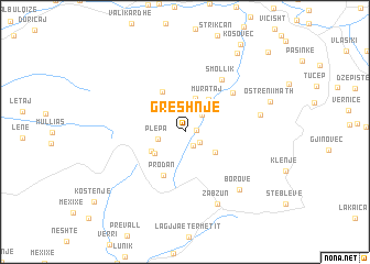 map of Greshnjë