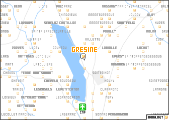 map of Grésine