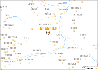 map of Grešnica