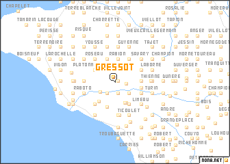 map of Gressot