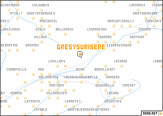 map of Grésy-sur-Isère