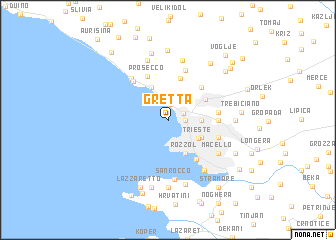 map of Gretta