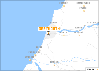 Greymouth (New Zealand) map - nona.net