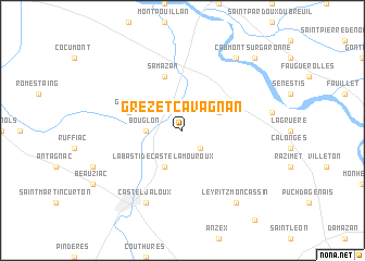 map of Grézet-Cavagnan