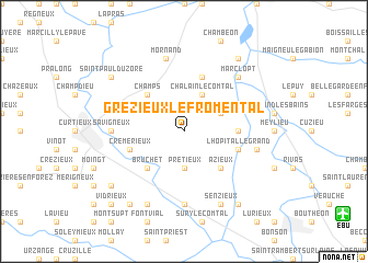 map of Grézieux-le-Fromental