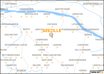 map of Grézillé