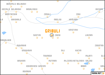 map of Gribuļi