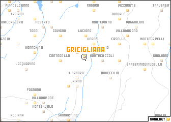 map of Gricigliana