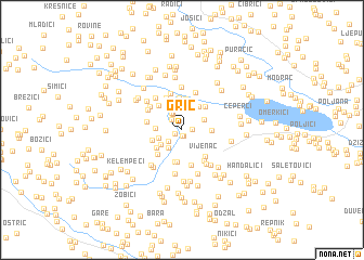 map of Grič