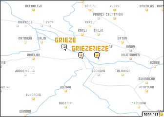 map of Griezė