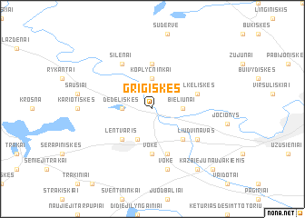 map of Grigiškės