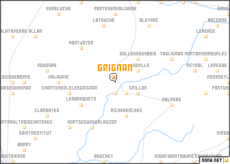 map of Grignan