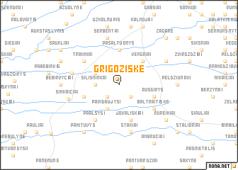 map of Grigožiškė