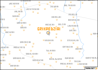 map of Grikpėdžiai